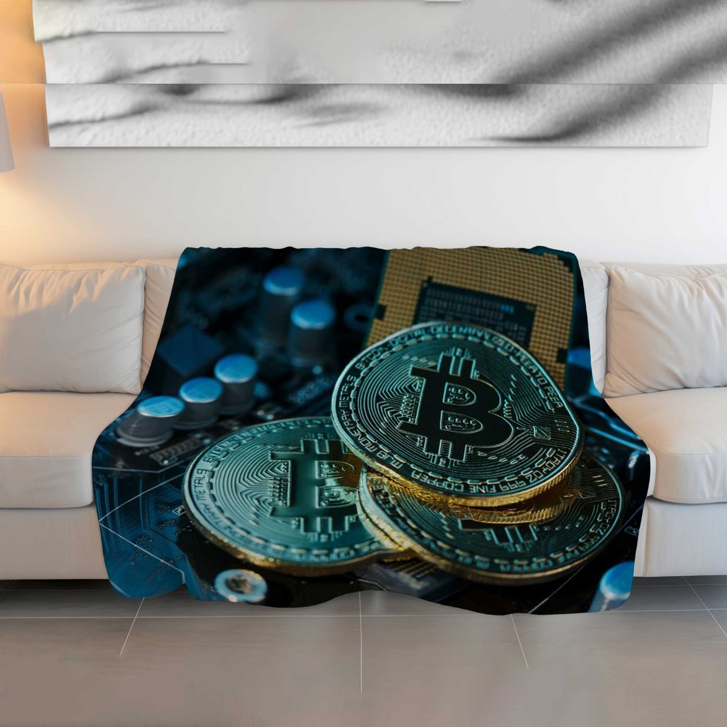 "Galactic Bitcoin Network" Digital Universe Blanket - Ultimate Crypto Comfort