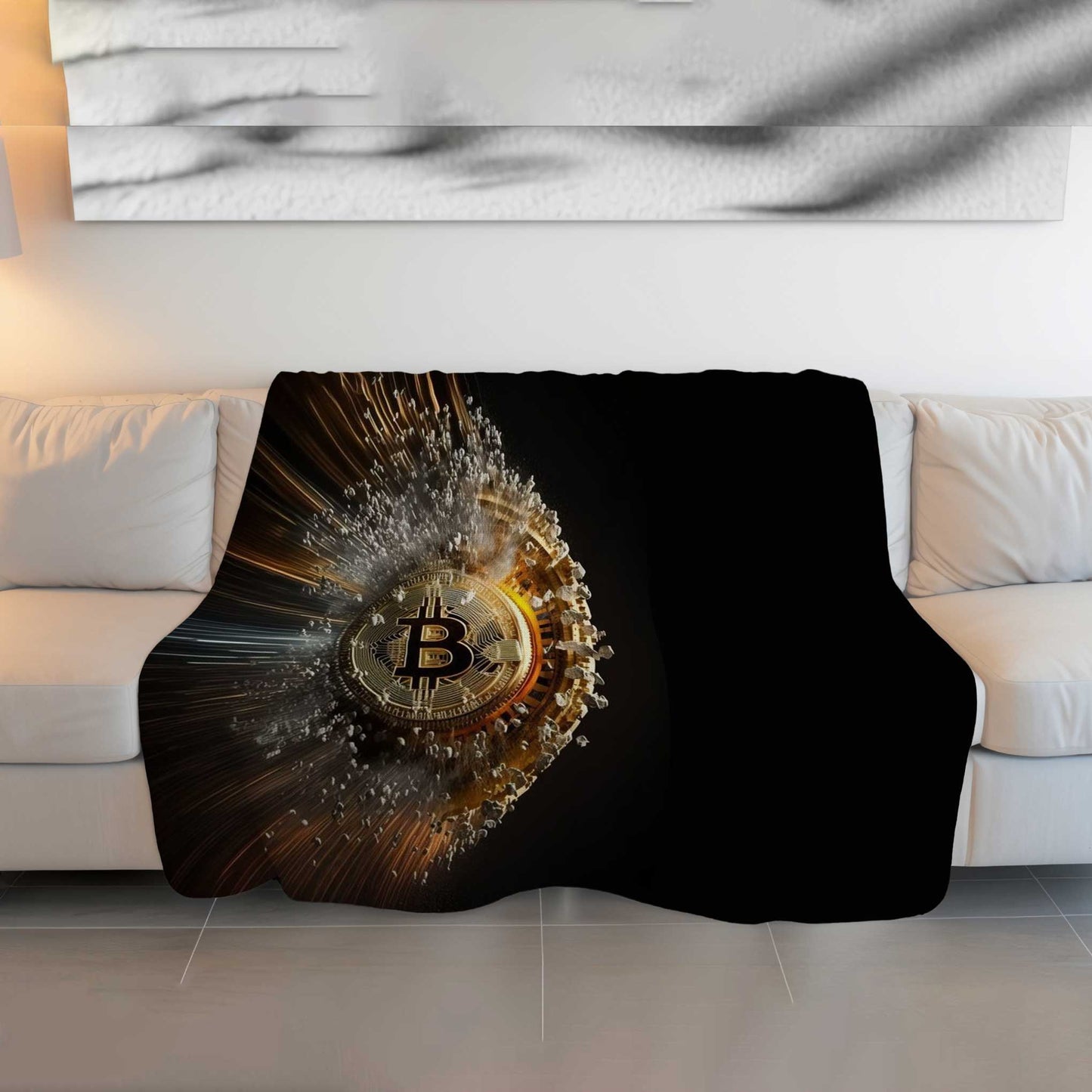 "Digital Dreamscape" Bitcoin & Crypto Portal Blanket - Cozy & Mysterious