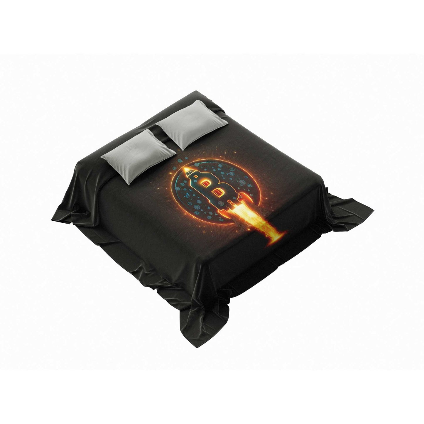"Bitcoin Launchpad" Crypto Rocket Ascent Blanket - Propel Your Comfort