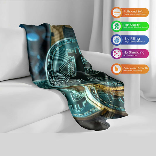 "Galactic Bitcoin Network" Digital Universe Blanket - Ultimate Crypto Comfort