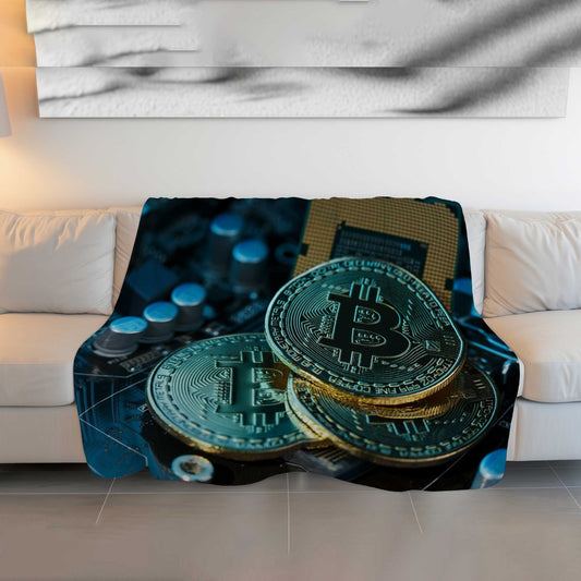 "Galactic Bitcoin Network" Digital Universe Blanket - Ultimate Crypto Comfort