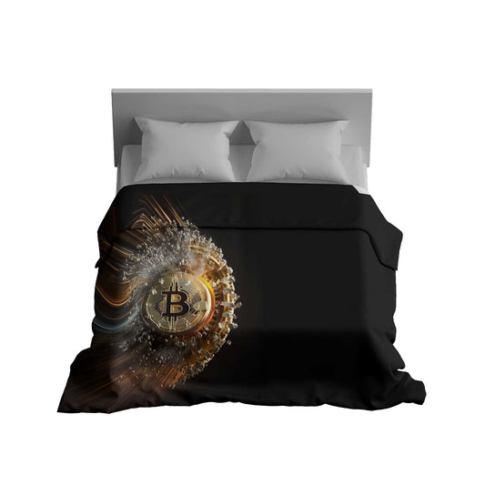 "Digital Dreamscape" Bitcoin & Crypto Portal Blanket - Cozy & Mysterious