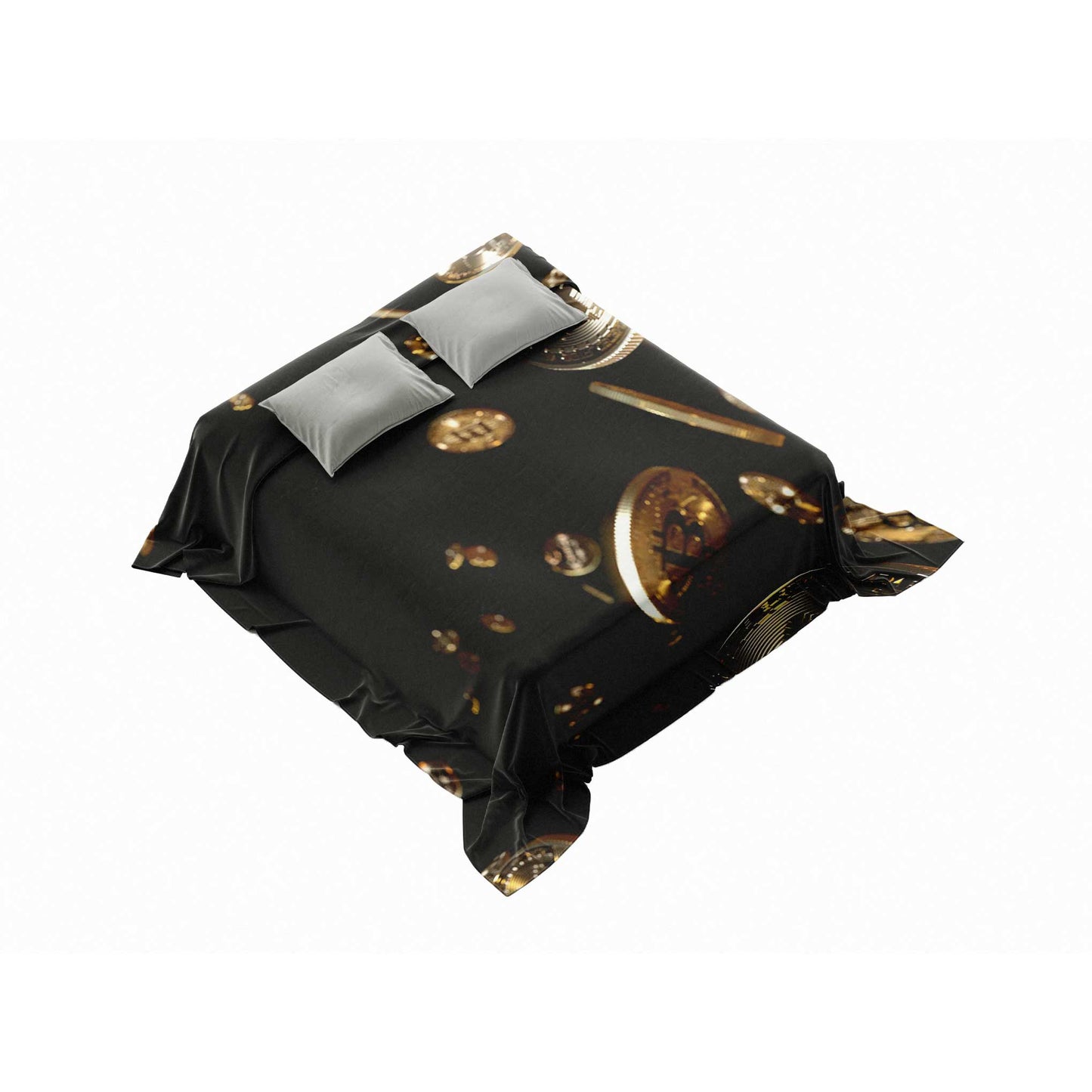 "Fiery Bitcoin Blaze" Crypto Energy Blanket - Intense & Cozy Comfort